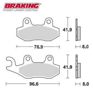 PASTILLA DE FRENO BRAKING 696CM44