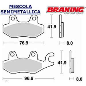 PASTILLA DE FRENO BRAKING 725SM1