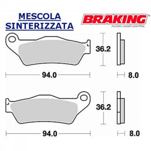 PASTILLA DE FRENO BRAKING 746CM55