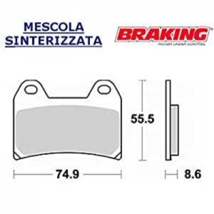 PASTILLA DE FRENO BRAKING 784CM55