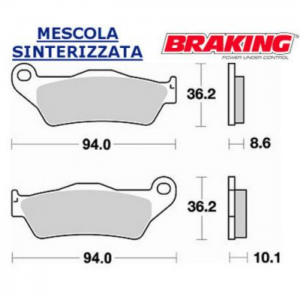PASTILLA DE FRENO BRAKING 744CM56