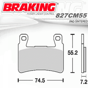 PASTILLA DE FRENO BRAKING 827CM55