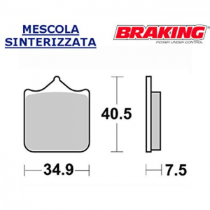 PASTILLA DE FRENO BRAKING 870CM55