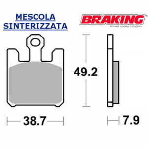 PASTILLA DE FRENO BRAKING 893CM55