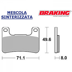 PASTILLA DE FRENO BRAKING 898CM55