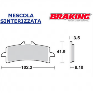 PASTILLA DE FRENO BRAKING 930CM55