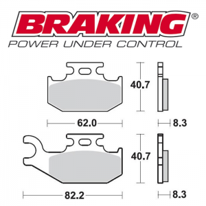 PASTILLA DE FRENO BRAKING 936CM44