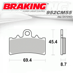 PASTILLA DE FRENO BRAKING 952CM55