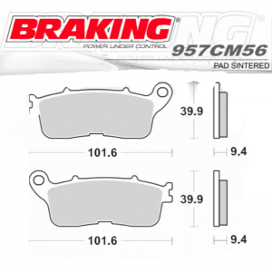 PASTILLA DE FRENO BRAKING 957CM56