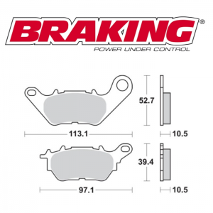 PASTILLA DE FRENO BRAKING 968CM55
