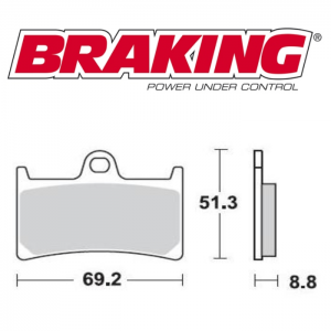 PASTILLA DE FRENO BRAKING P50786.