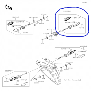 DIRECCIONAL DELANTERO DERECHO KAWASAKI ER6N 23037-0242