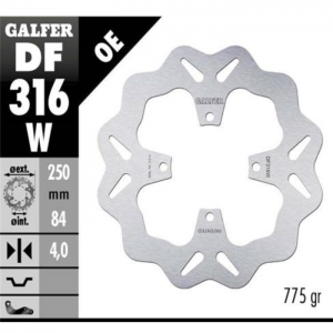 DISCO DE FRENO GALFER DF316W TRASERO.