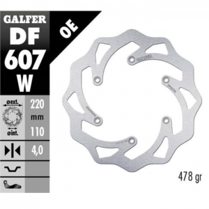 DISCO DE FRENO GALFER DF607W TRASERO