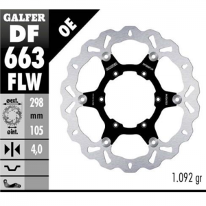 DISCO DE FRENO GALFER DF663FLW DELANTERO