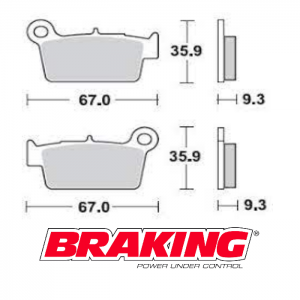 PASTILLA DE FRENO BRAKING 890CM44